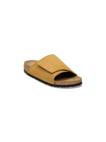 Klapki Birkenstock skórzane brązowe