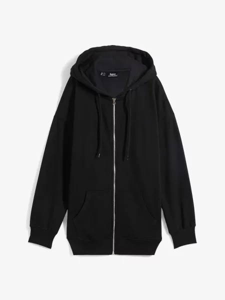 Bluza rozpinana z kapturem czarna