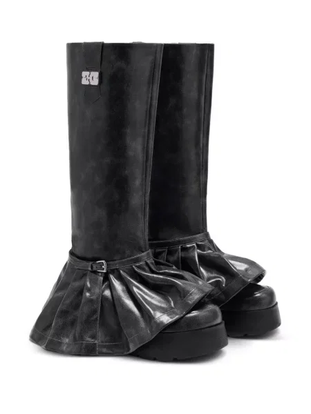 Botine Ganni cu platformă negru