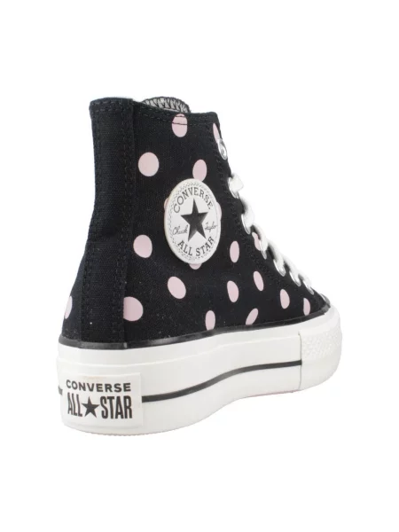 Pantofi Converse cu buline cu platformă negru