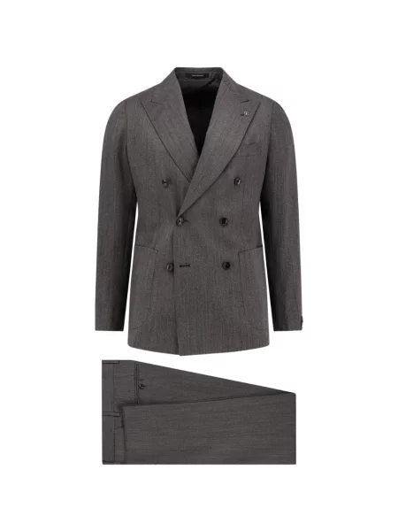 Costum Tagliatore cu două rânduri de nasturi gri