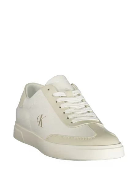 Sneakerși Calvin Klein cu broderie alb