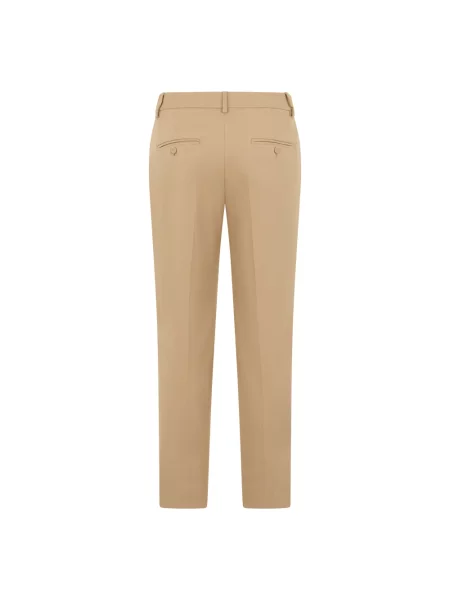 Spodnie o kroju slim fit z mieszanki bawełny model ‘VITE’ Weekend Max Mara beżowe
