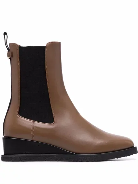 Cizme scurte Ferragamo din piele maro