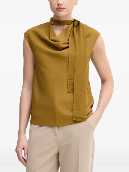 Top Sisley cu legături verde