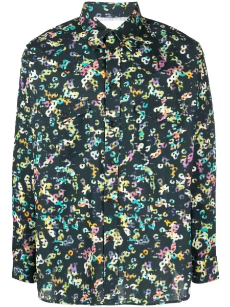 Dlouhá košile Isabel Marant s potiskem modrá