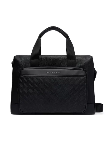 Tommy Hilfiger Torba za prenosnik Th Modern Monogram Computer Bag črna