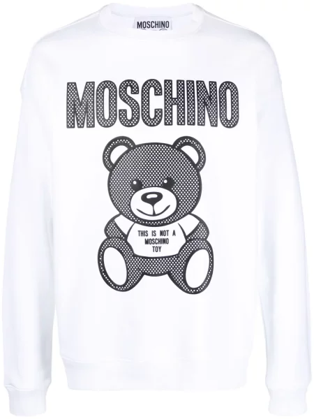 Medvjedić vesta Moschino s printom bijela