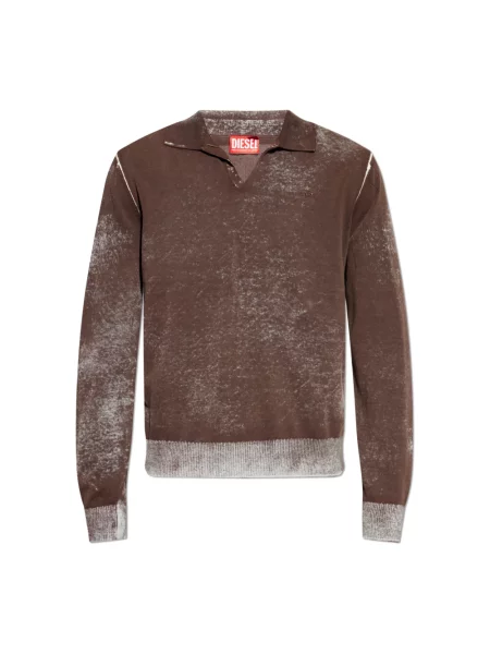 Sweter Diesel brązowy