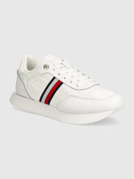 Маратонки Tommy Hilfiger на райета бяло