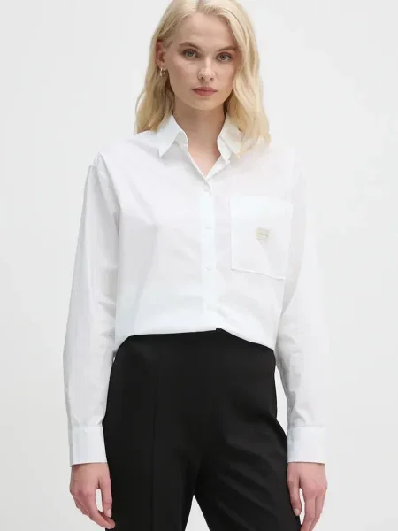 Класическа дълго риза Calvin Klein Jeans бяло