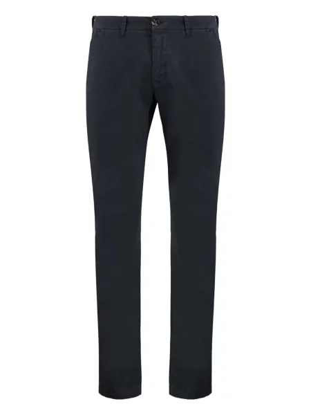 Pantaloni Moorer din piele albastru