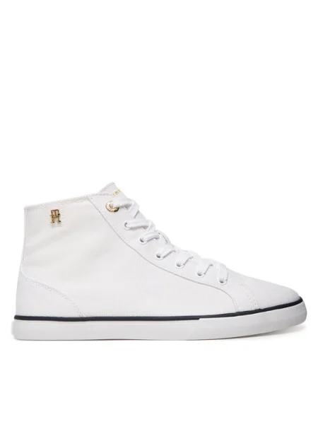 Tommy Hilfiger Teniși Th Chic Low Profile Mid Cut alb