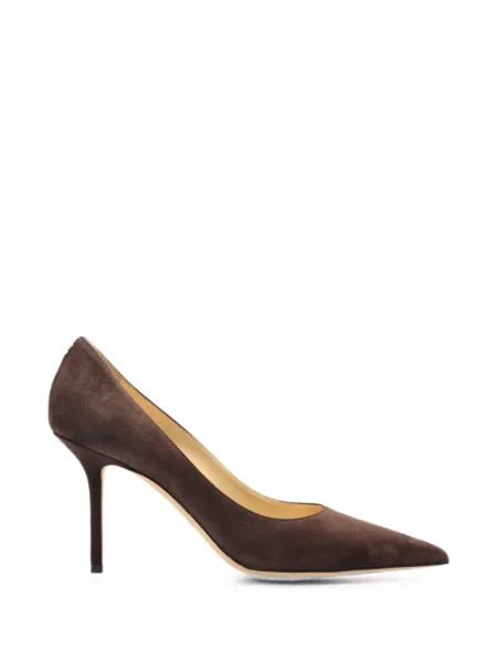 Pantofi cu toc Jimmy Choo din piele de căprioară maro