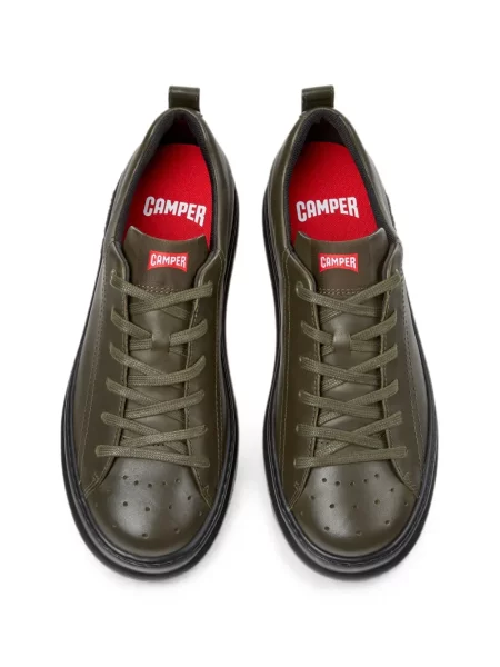 Sneakerși Camper din piele verde