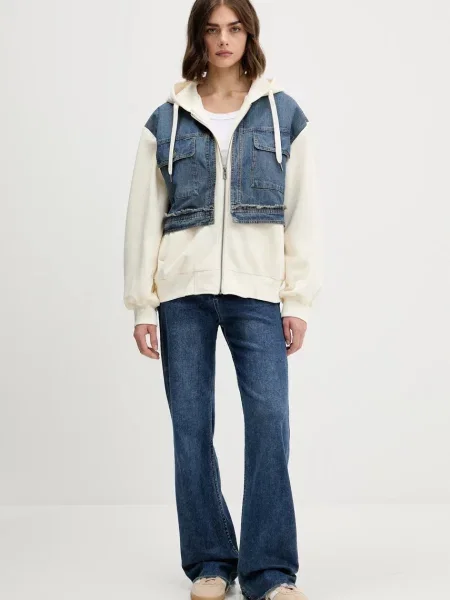 Кофта Desigual TRUCKER з капюшоном однотонна бежевий