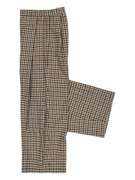 Pantaloni Walter Van Beirendonck în carouri maro