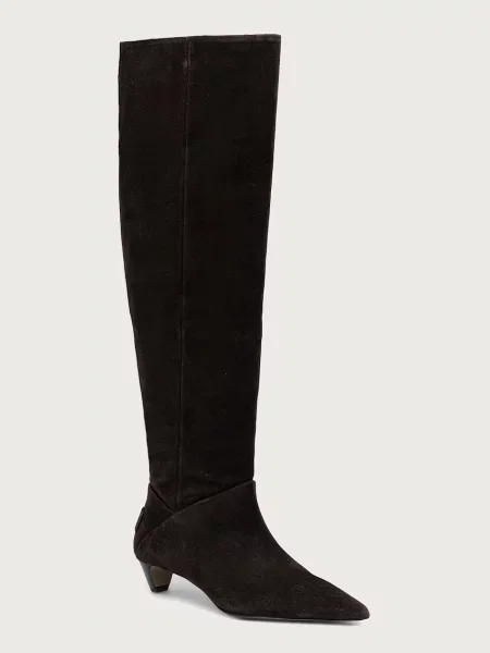 AllSaints kozaki zamszowe Ortega Suede Boot brązowe