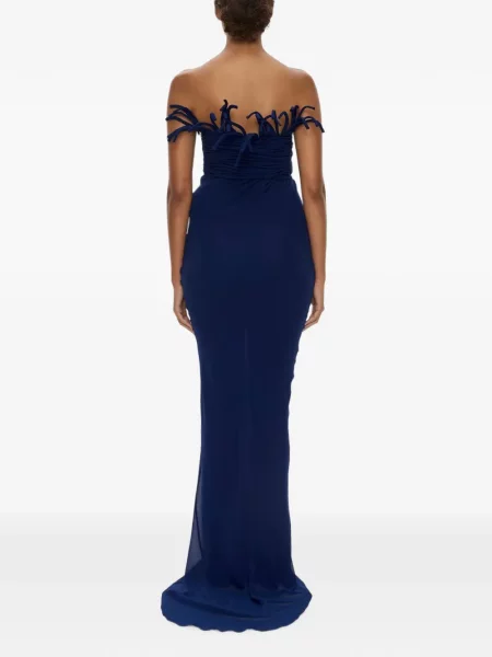 Rochie maxi Christopher Esber de mătase albastru