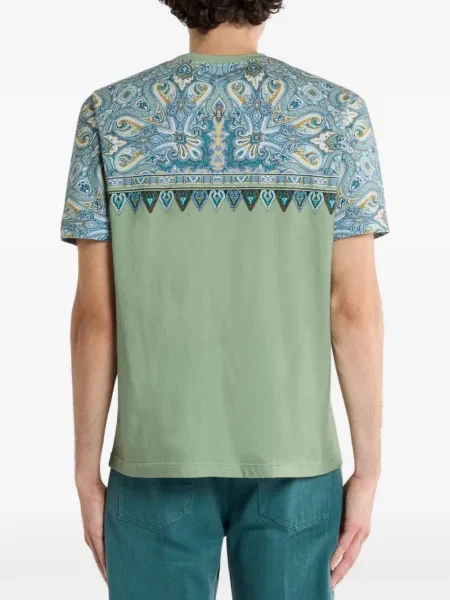 Cămașă Etro cu imagine cu model paisley verde