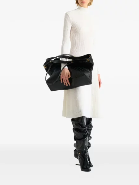 Lung rochie Balmain tricotate alb