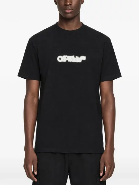 Raštuotas marškinėliai Off-white balta