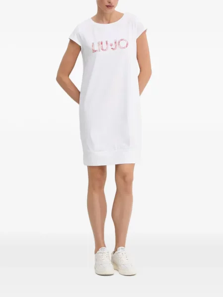 Rochie tip cămașă Liu Jo cu imagine alb