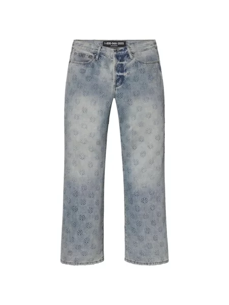 Džíny Lostshdws s autogramem modré