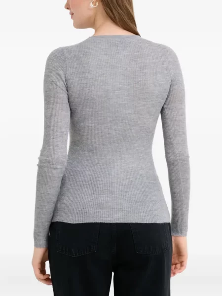 Tricou Gabriela Hearst cu guler henley gri