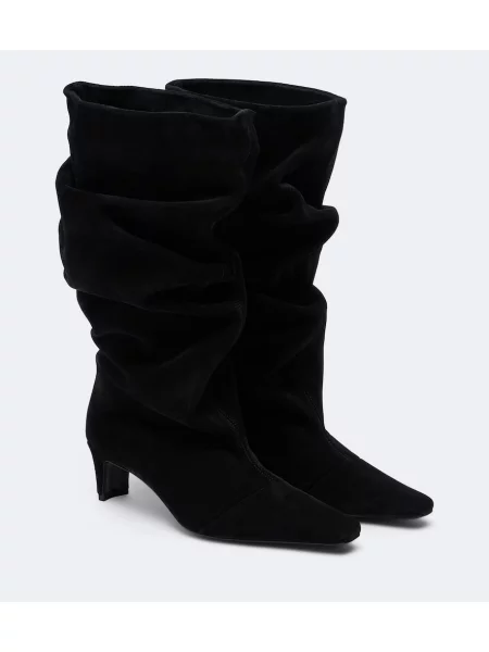 Botine Staud din piele de căprioară negru