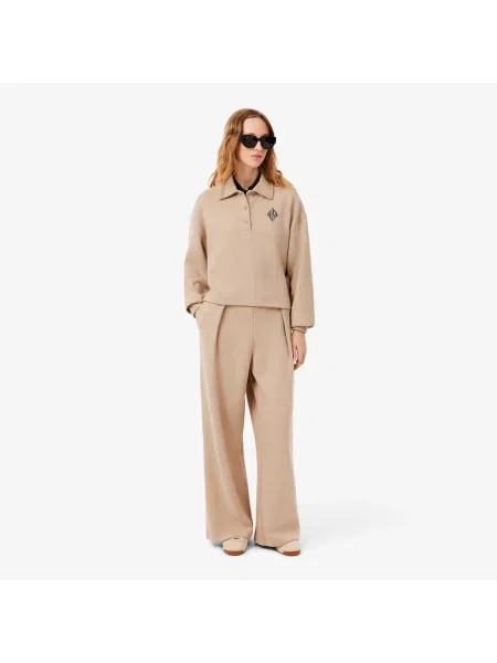 Lacoste Spodnie Dresowe Oversize beżowe