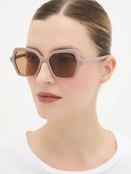 Alexander McQueen ochelari de soare bej