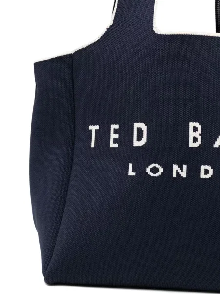Geantă Ted Baker cu broderie albastru