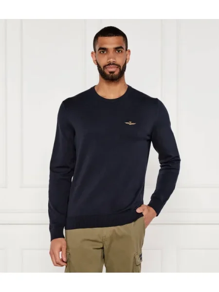 Aeronautica Militare Pulover Bleumarin
