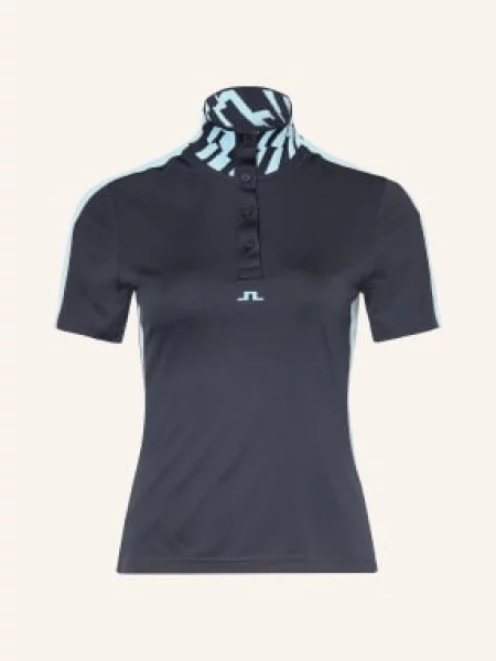 J.Lindeberg Funkcjonalna Koszulka Polo blau granatowe