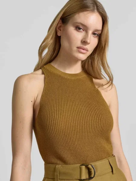 Dzianinowy top Style Icon Collection oliwkowy