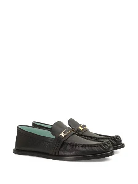 Pantofi loafer Sergio Rossi cu volane negru