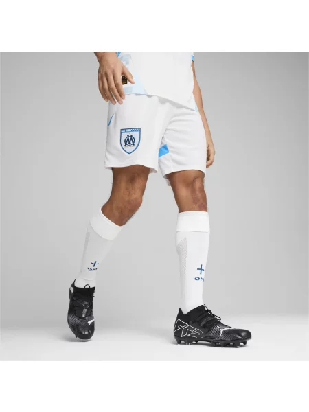 Szorty Olympique Marsylia PUMA White Bleu Azur Blue białe