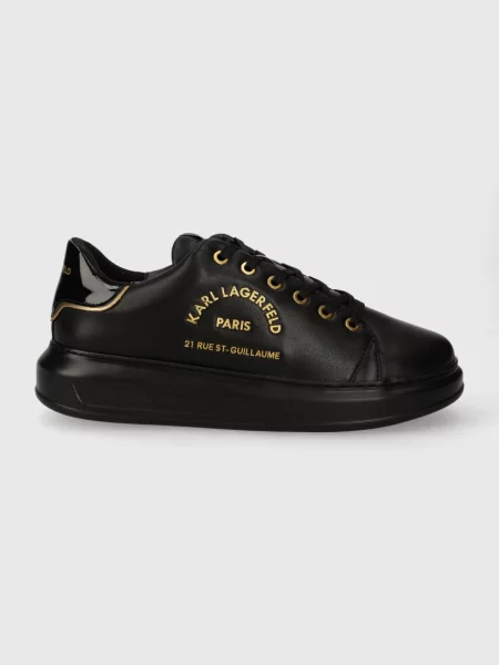 Sneakersy Karl Lagerfeld skórzane czarne