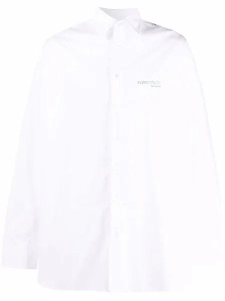 Cămașă Raf Simons cu broderie alb