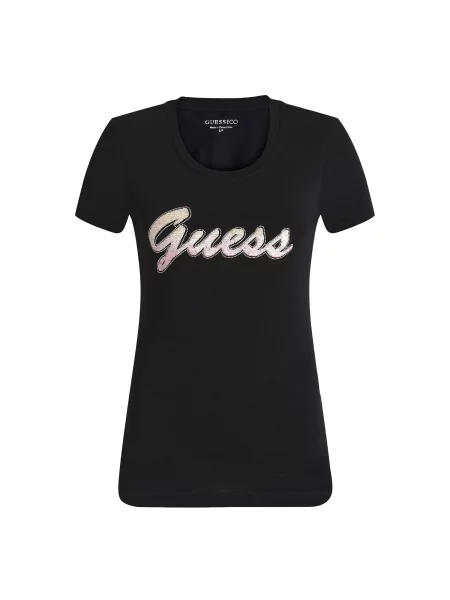 GUESS Tricou DEGRADE portocaliu pastel / roz pastel negru