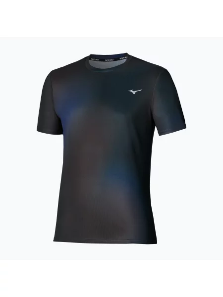 Tricou de alergare pentru bărbați Mizuno Core Graphic Short Sleeve black/blue negru