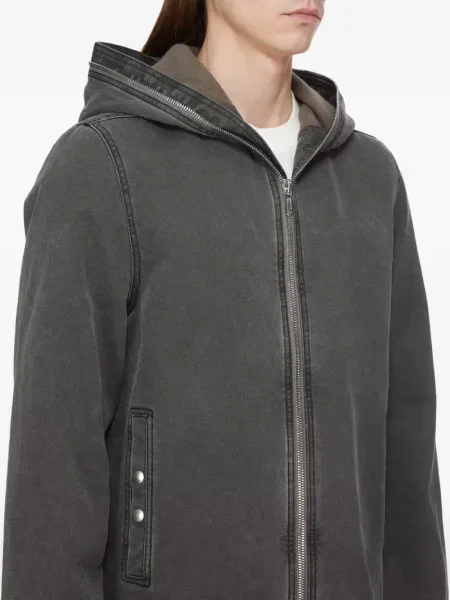 Geacă Rick Owens Drkshdw cu glugă gri