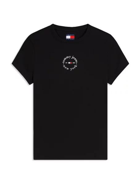 Tommy Jeans Tricou ESS negru alb