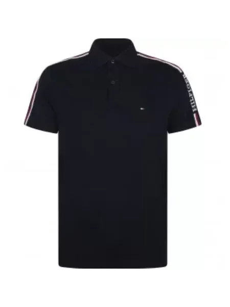 Koszulka polo o kroju regular fit z paskami w kontrastowym kolorze Tommy Hilfiger niebieskie