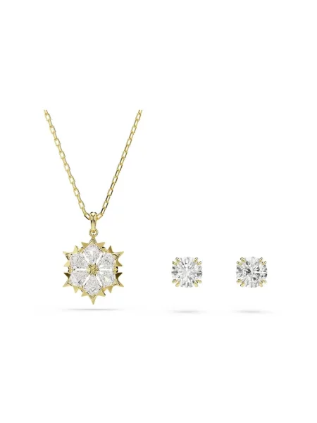 Swarovski naszyjnik i kolczyki pozłacane z cyrkonią MAGIC żółte