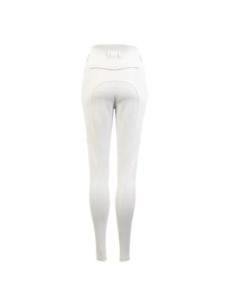 Legginsy jeździeckie z pełną przyczepnością BR Equitation Otranto białe