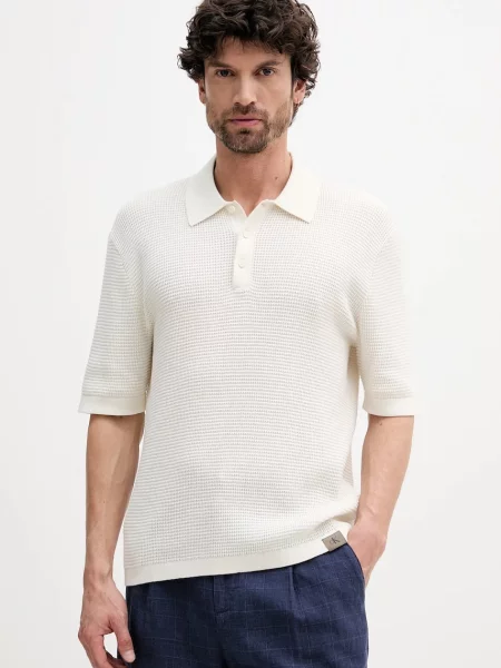 Calvin Klein Jeans μπλουζάκι πόλο μπεζ