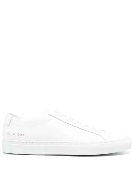 Sneakerși Common Projects din piele alb