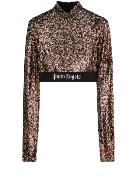 Cropp top Palm Angels cu paiete maro